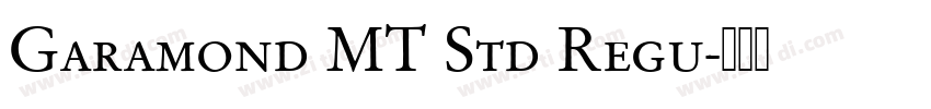 Garamond MT Std Regu字体转换
